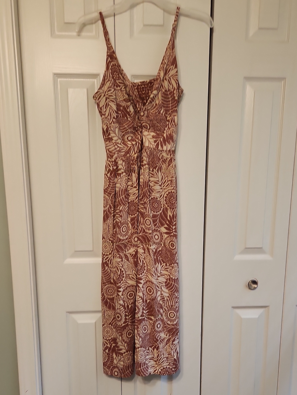 Pinkblush Rust & Cream Floral Maxi Maternity Dress